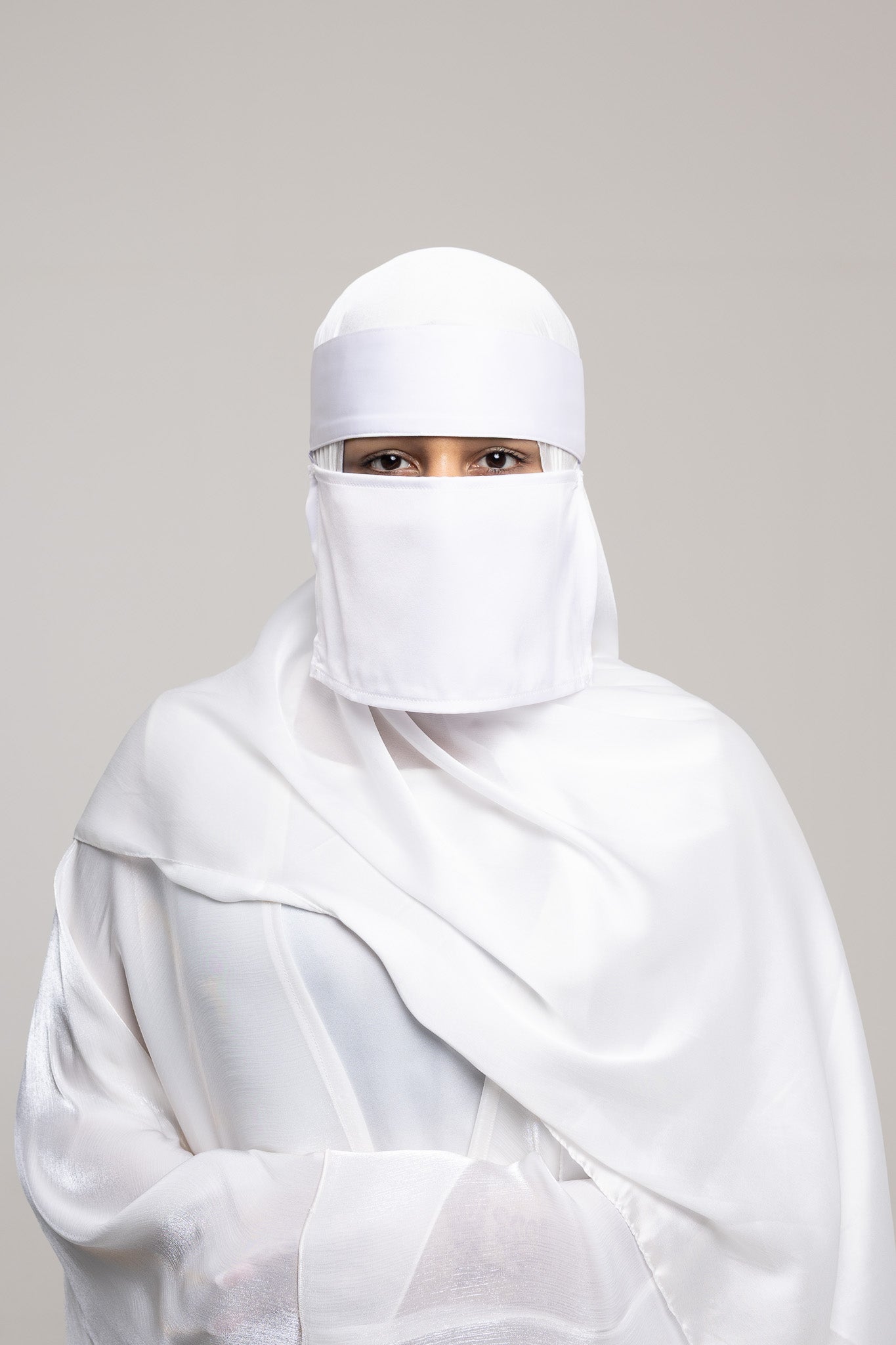 Short Niqab - Perla (White)