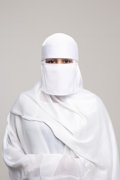 Short Niqab - Perla (White)