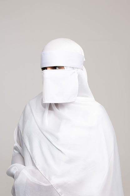 Short Niqab - Perla (White)