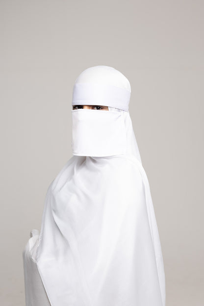 Short Niqab - Perla (White)