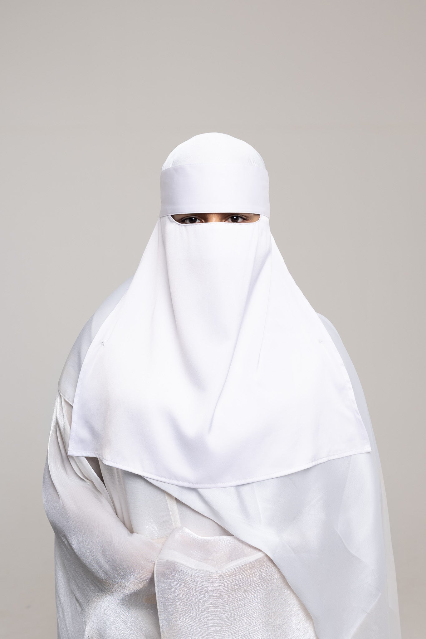 Long Niqab - Perla (white)
