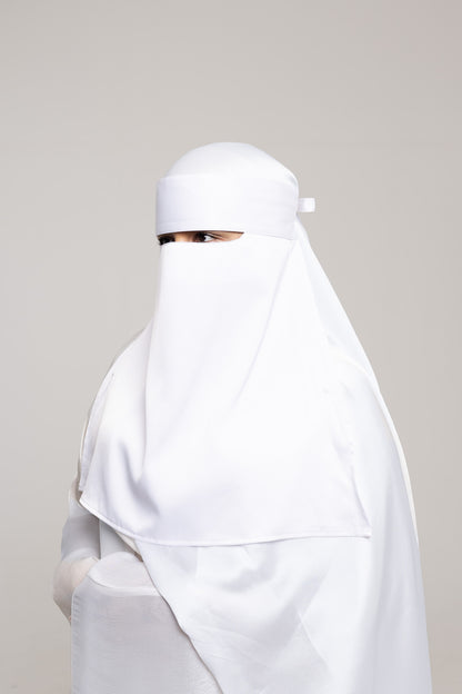 Long Niqab - Perla (white)