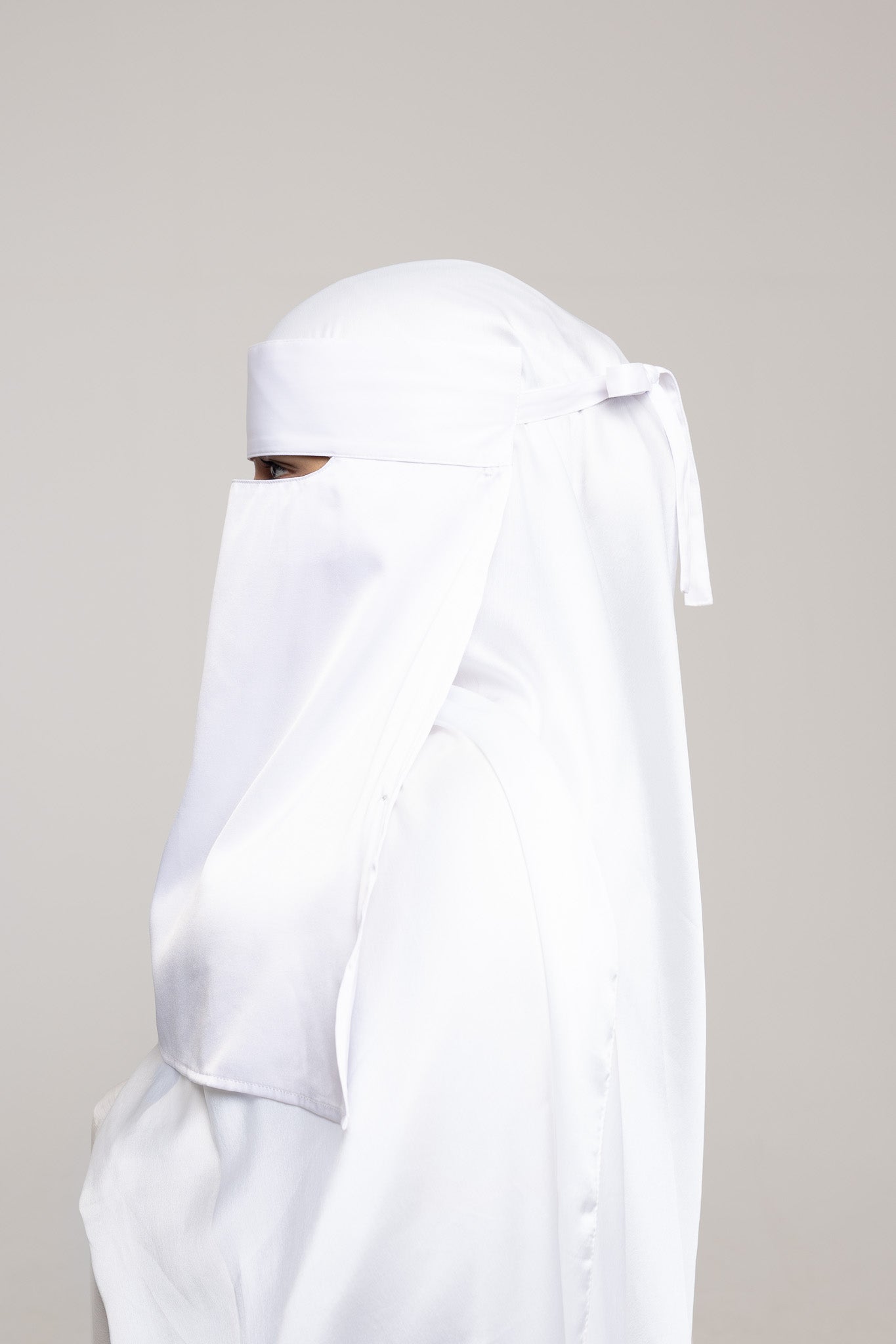 Long Niqab - Perla (white)