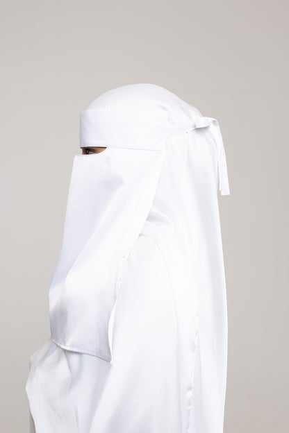 Long Niqab - Perla (white)