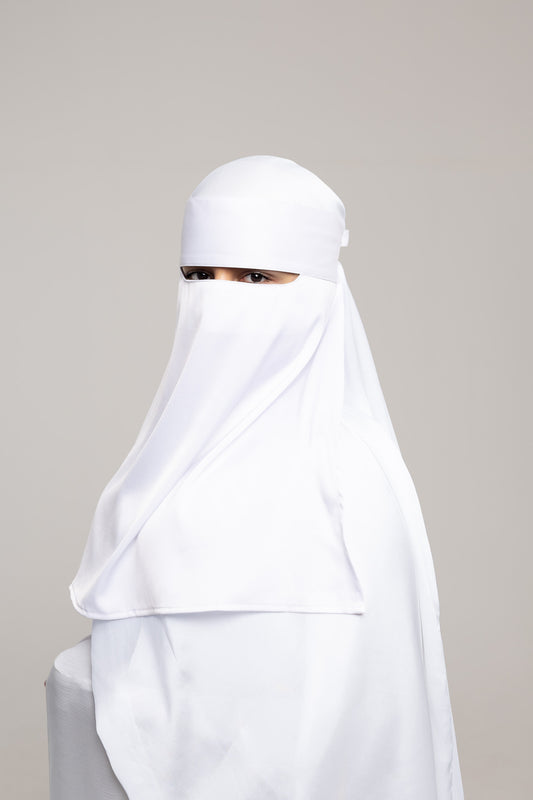Long Niqab - Perla (white)